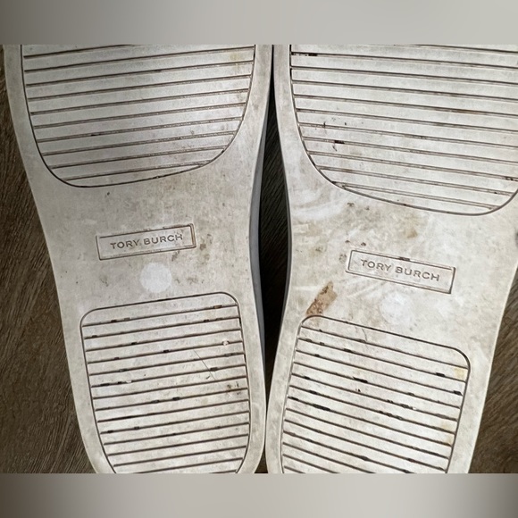 Tory Burch Rosette High Top Sneakers Navy Blue Leather Size 9 Ankle Booties - Picture 15 of 15